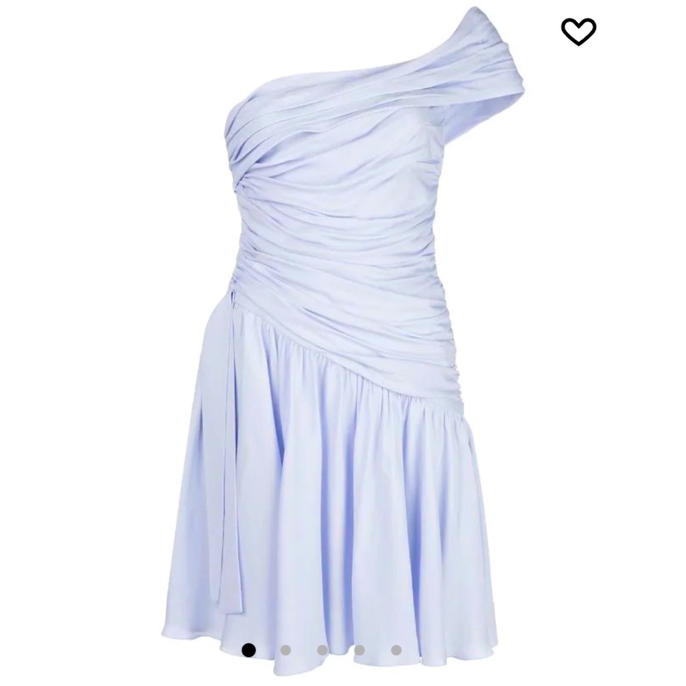 NWT Giambattista Valli light blue ruched style asymmetric dress. Made in Italy